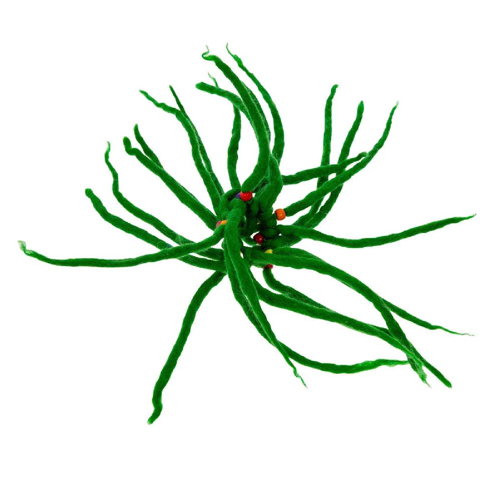 Kunst Und Magie KUNST UND MAGIE Filz Haargummi Dreads Haarschmuck Rasta scrounchi Xl Grün