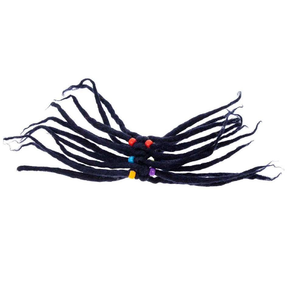 Kunst Und Magie KUNST UND MAGIE Filz Haargummi Dreads Haarschmuck Rasta scrounchi Blauschwarz