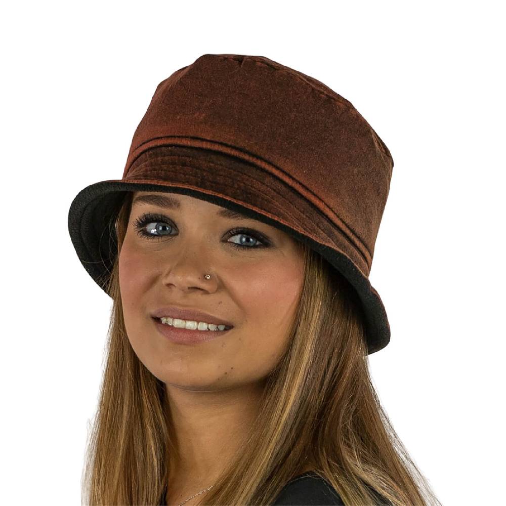 Kunst Und Magie Kunst Und Magie Fishermen Hut Stonewashed Mit Fleecefutter Goa Glockenhut Hippie