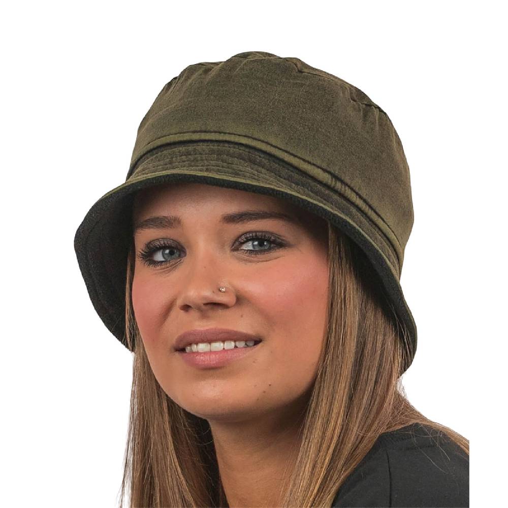 Kunst Und Magie Kunst Und Magie Fishermen Hut Stonewashed Mit Fleecefutter Goa Glockenhut Hippie