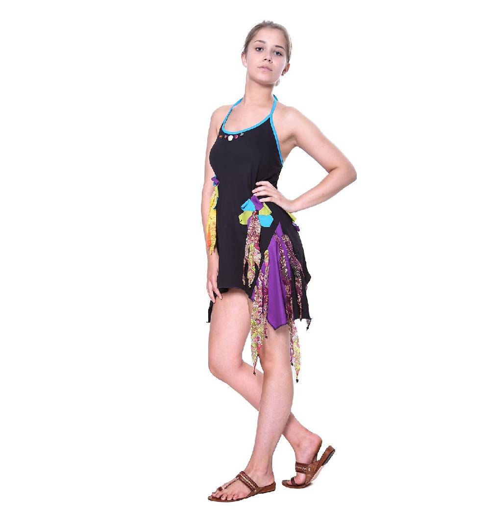 Kunst Und Magie Kunst Und Magie Freches Minikleid Longshirt Tunika Hippie Boho Trägerkleid