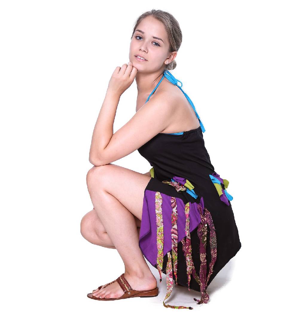 Kunst Und Magie Kunst Und Magie Freches Minikleid Longshirt Tunika Hippie Boho Trägerkleid