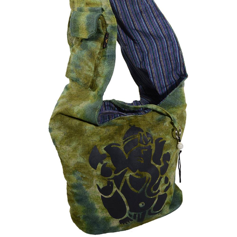 Kunst Und Magie Kunst Und Magie Ganesha Batik Schultertasche Umhängetasche