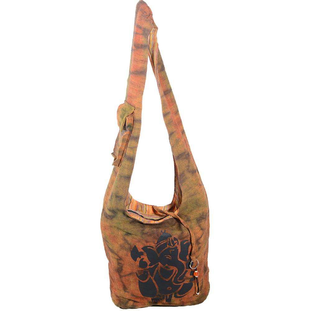 Kunst Und Magie Kunst und Magie Ganesha Batik Schultertasche Umhängetasche