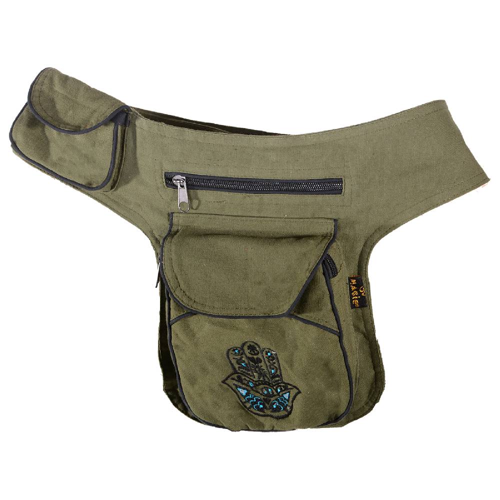 Kunst Und Magie Kunst und Magie Goa Bauchtasche Sidebag Hamsa Hand der Fatima Hüfttasche