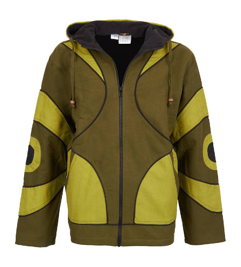 Kunst Und Magie Kunst Und Magie Goa Canvas Baumwolljacke Für Herren Mit Fleecefutter