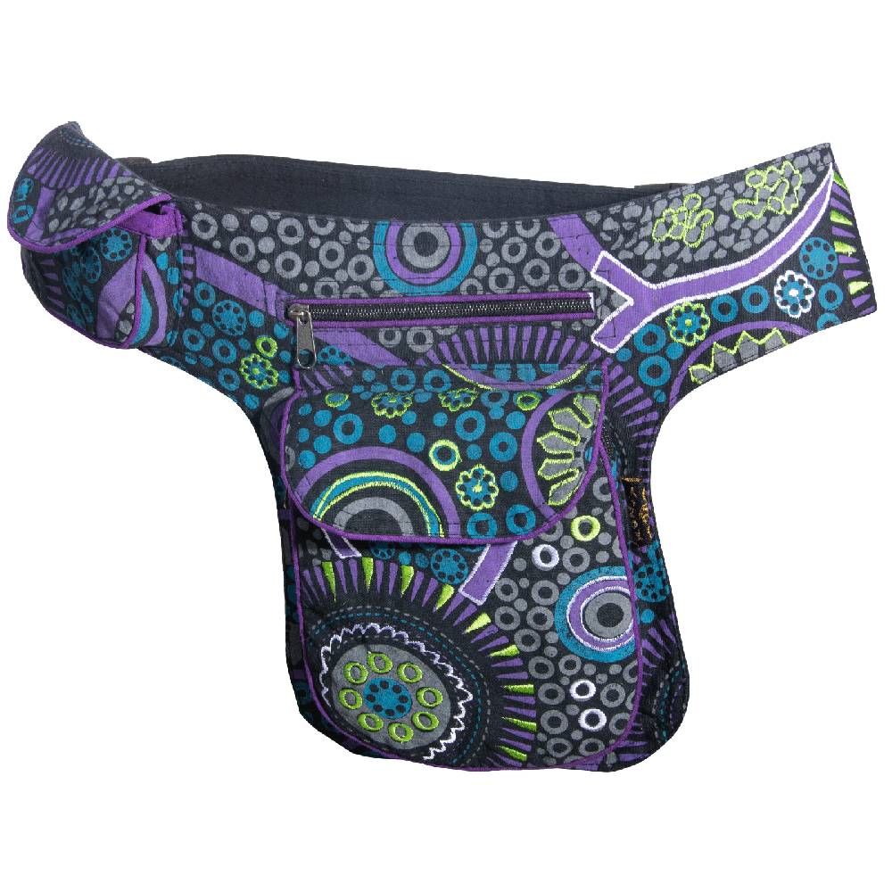 Kunst Und Magie Kunst und Magie Goa Schulter / Bauchtasche Gürteltasche Bauchgurt Hüfttasche Hippie Psy