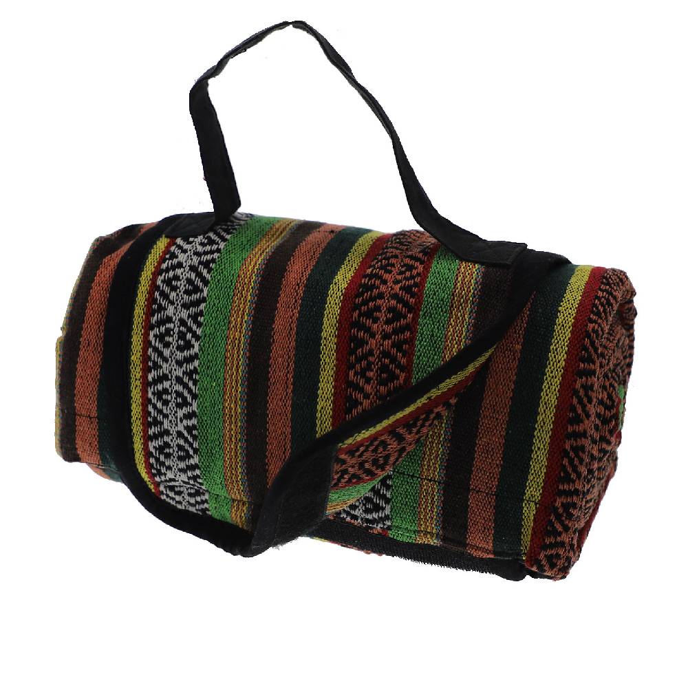 Kunst Und Magie Kunst und Magie handgewebte Familien Picknickdecke mit Azteken Muster mit Tragegriff