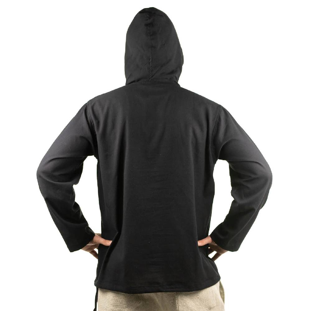 Kunst Und Magie KUNST UND MAGIE Herren Bunt Alternativ Hoodie Fischerhemd Kapuze Kängurutasche