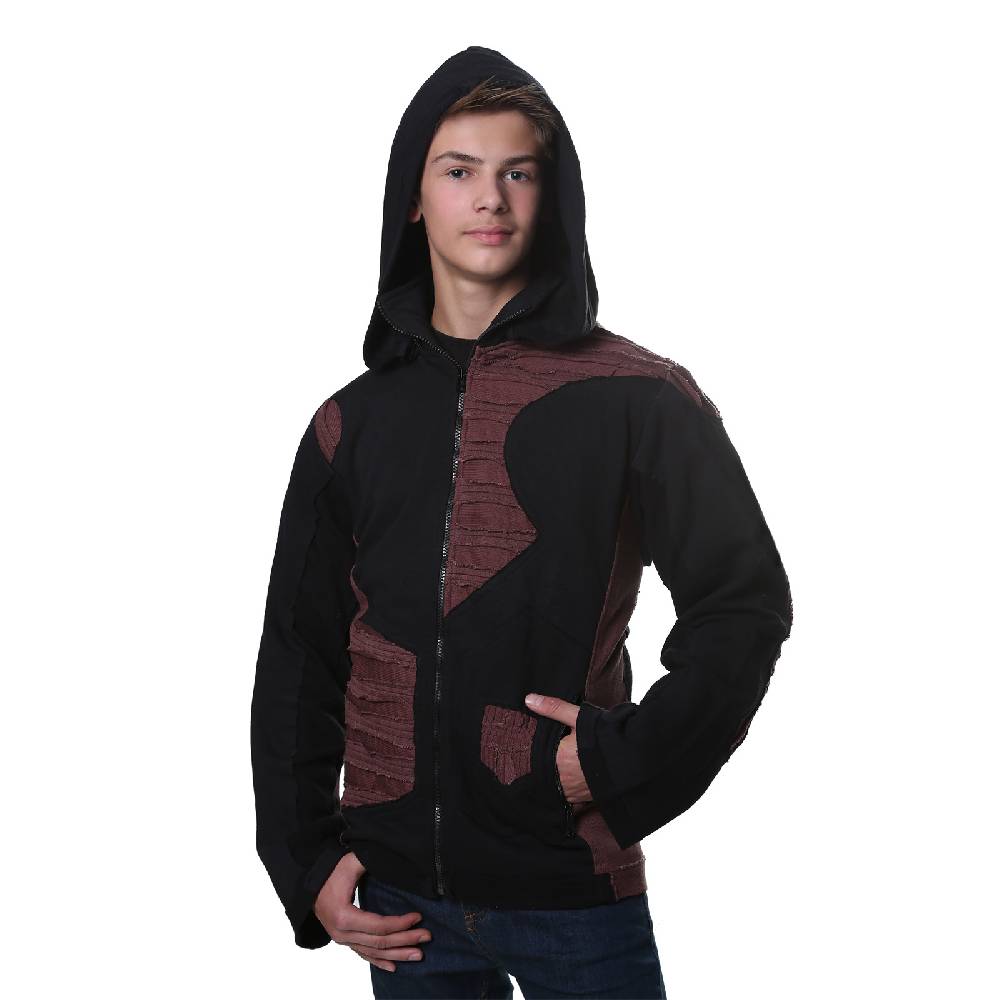 Kunst Und Magie Kunst und Magie Herren Goa Sweatjacke aus Baumwolle Punk Goth Hoody