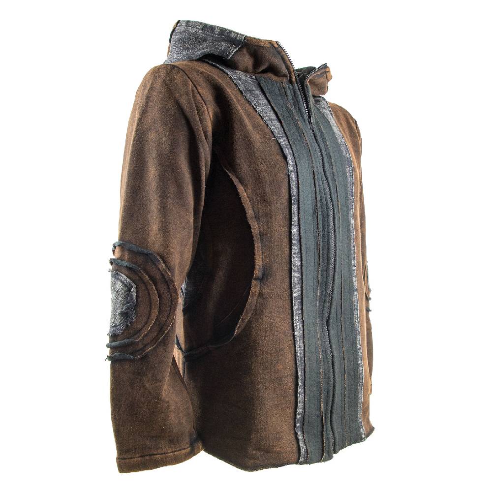 Kunst Und Magie Kunst Und Magie Herren Goajacke Stonewashesd Aus Baumwolle Mit Zipfelkapuze