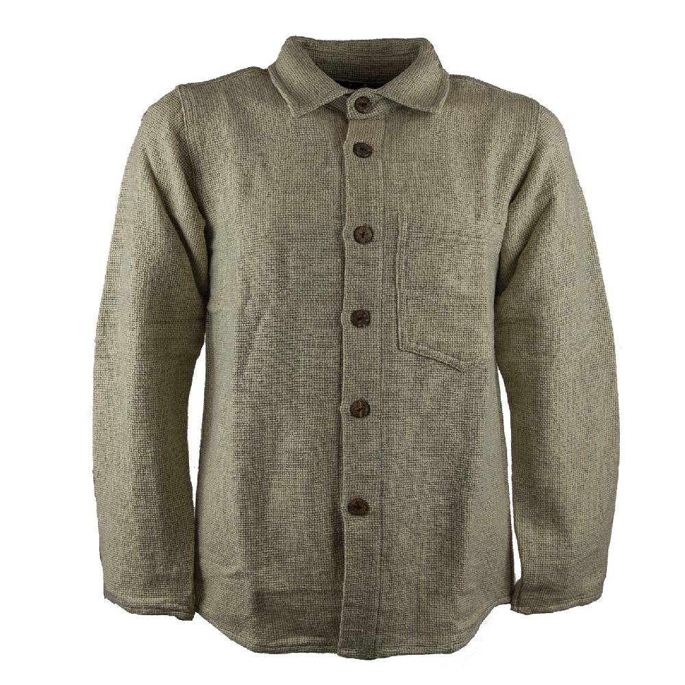 Kunst Und Magie KUNST UND MAGIE Herren Hemd Unifarben Fischerhemd Freizeithemd