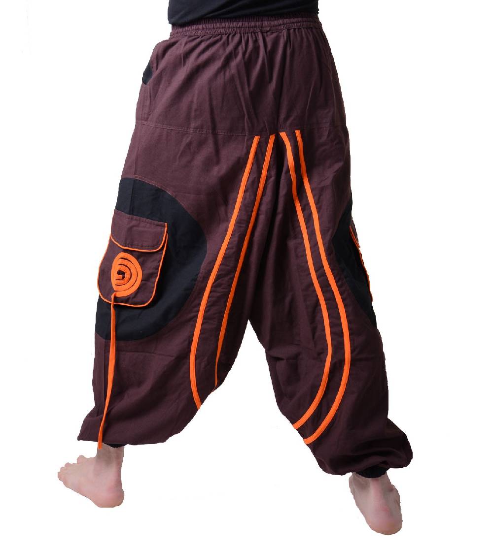 Kunst Und Magie Kunst Und Magie Herren Hippie Haremshose Mit Goa Spiral Muster