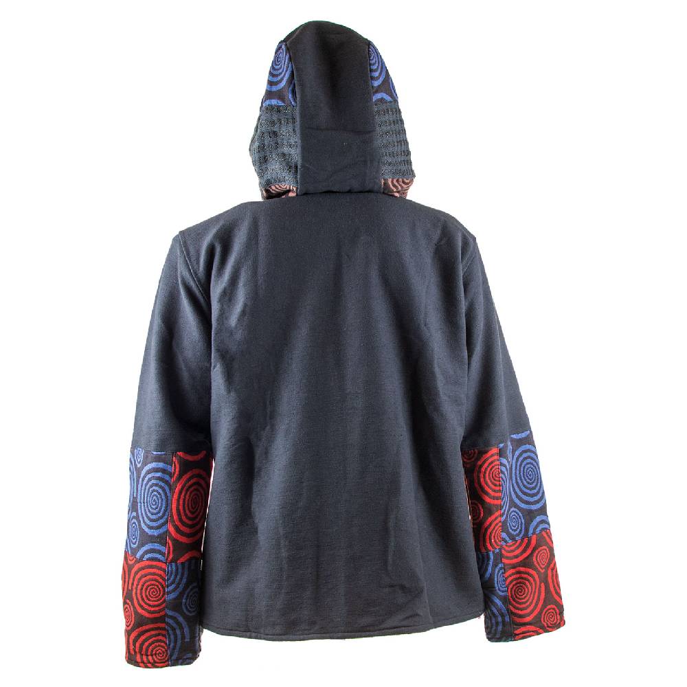 Kunst Und Magie Kunst Und Magie Herren Patchwork Jacke Mit Kapuze