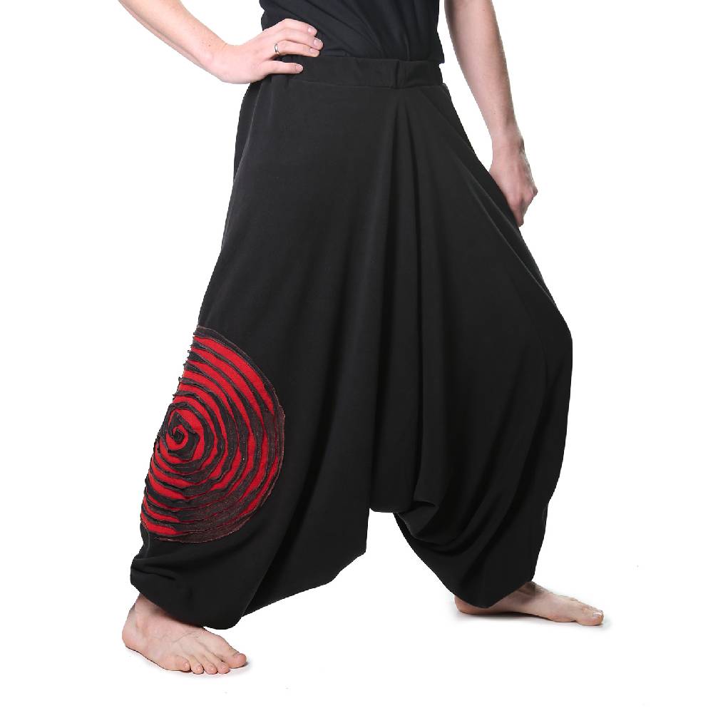 Kunst Und Magie Kunst Und Magie Herren Thermo Fleecehose Haremshose Psy Goa Pluderhose ALADINHOSE Lang