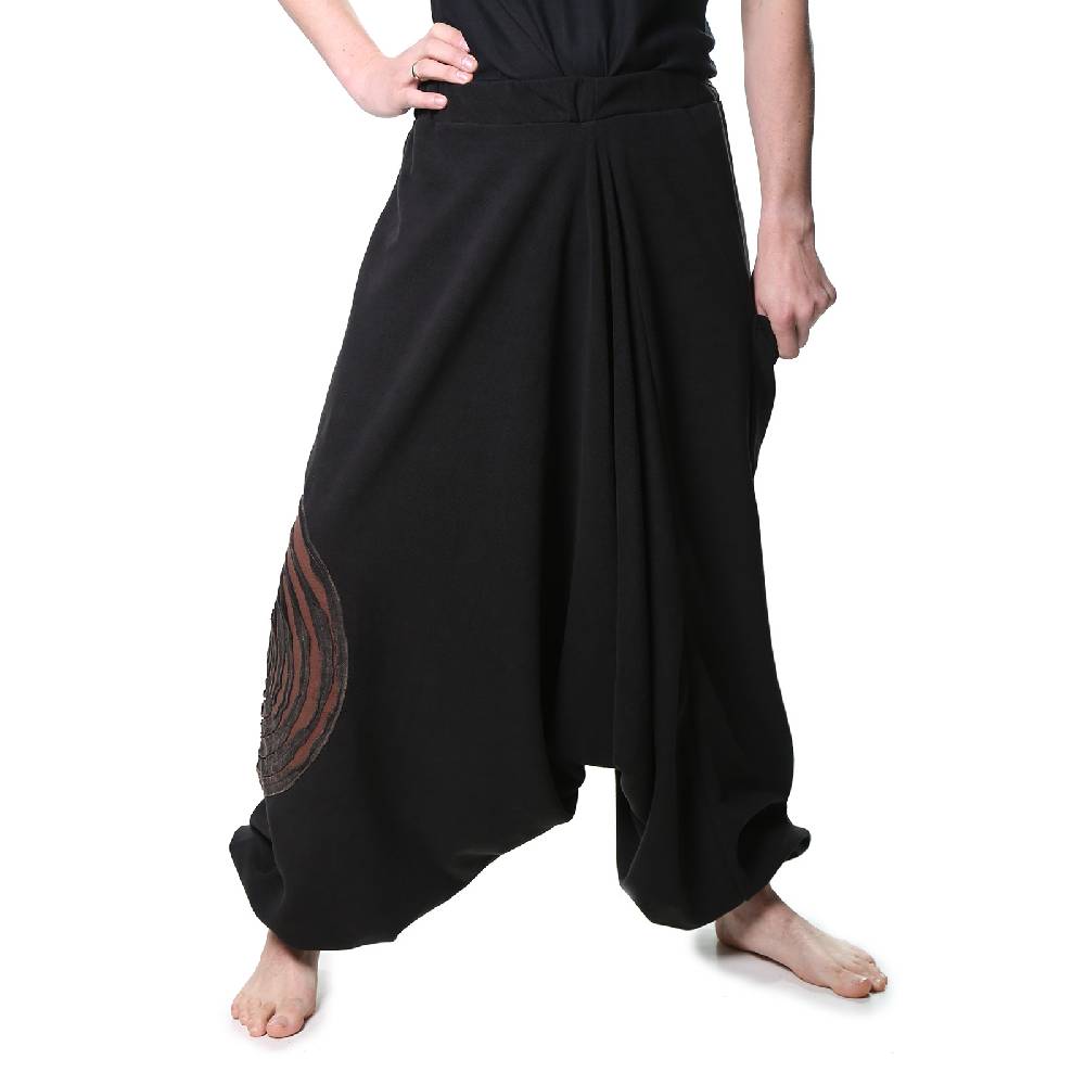 Kunst Und Magie Kunst Und Magie Herren Thermo Fleecehose Haremshose Psy Goa Pluderhose ALADINHOSE Lang