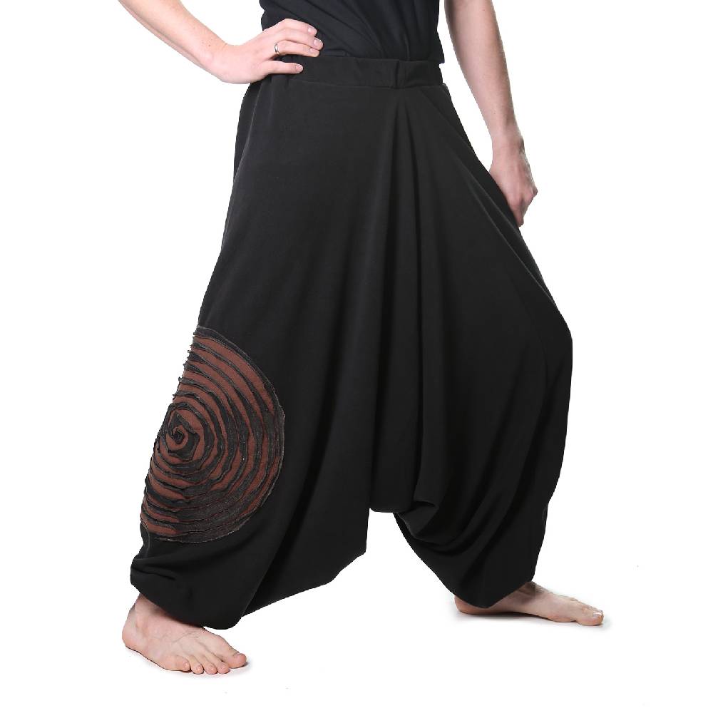 Kunst Und Magie Kunst Und Magie Herren Thermo Fleecehose Haremshose Psy Goa Pluderhose ALADINHOSE Lang