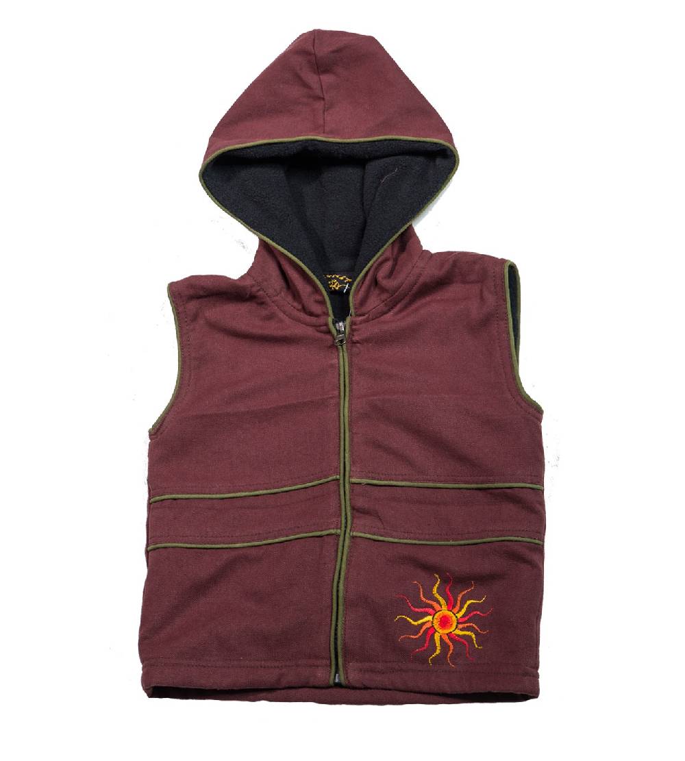 Kunst Und Magie Kunst und Magie Kinder Weste aus Fleece Sweatjacke Hoodie mit Kapuze