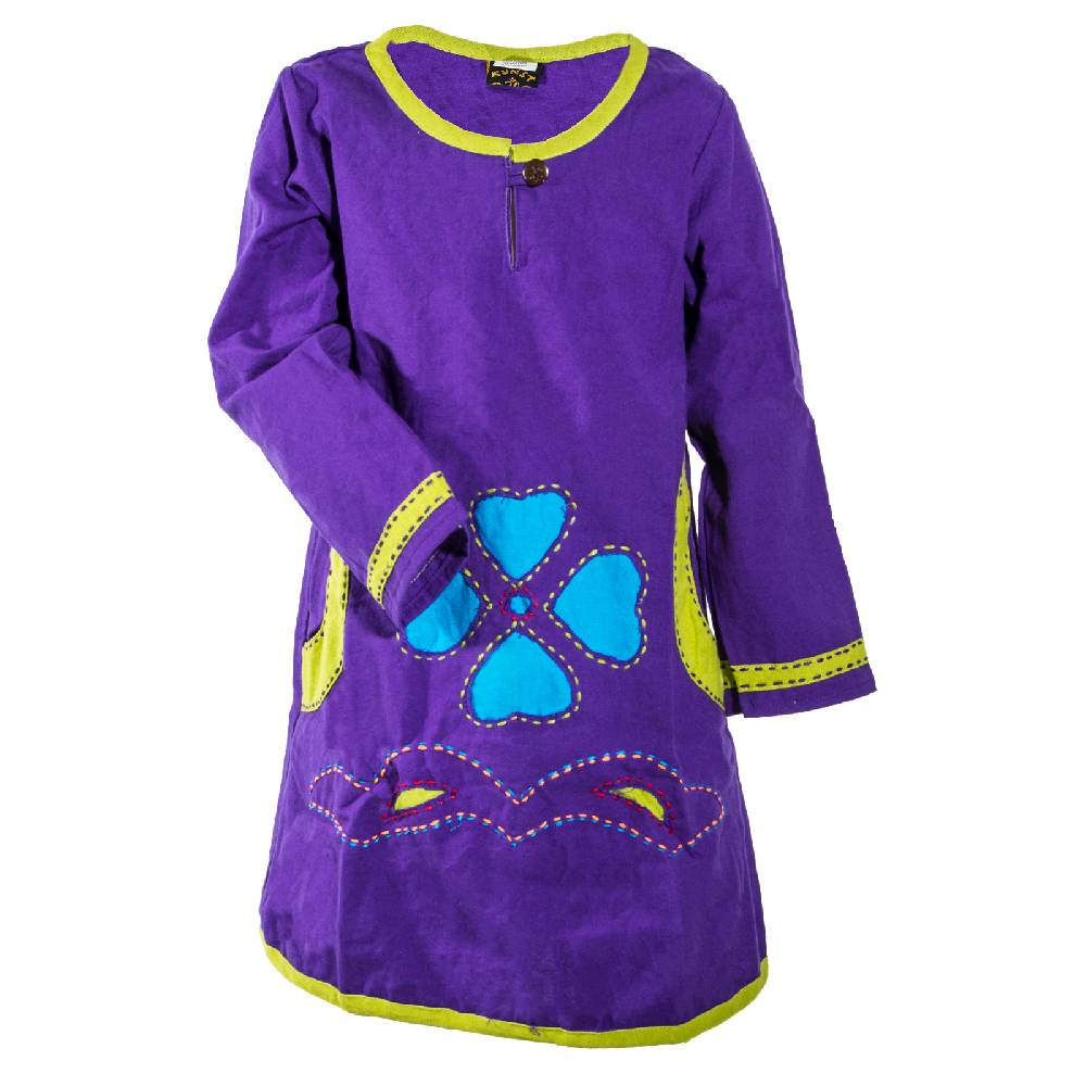 Kunst Und Magie Kunst und Magie Mädchen Kleid Blumen Stickerei Goa Hippie