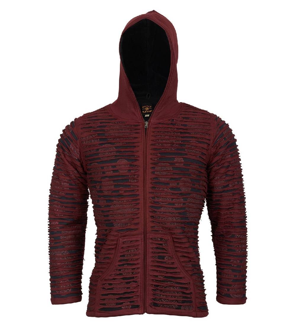 Kunst Und Magie Kunst und Magie Männer Cutwork Goa Jacke mit Kapuze Kunst Und Magie Kunst und Magie Männer Cutwork Goa Jacke mit Kapuze