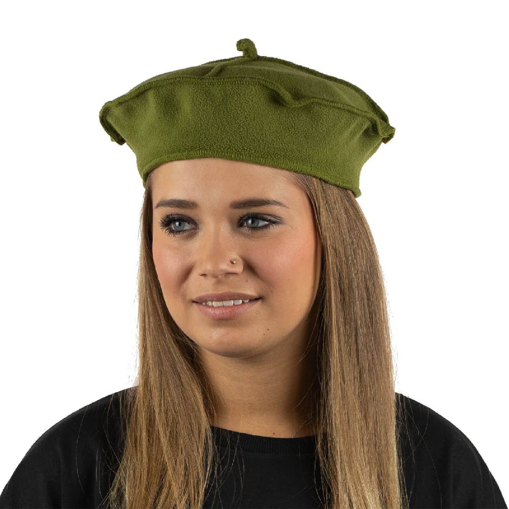 Kunst Und Magie Kunst und Magie Mütze Barett Baskenmütze aus Fleece Boho