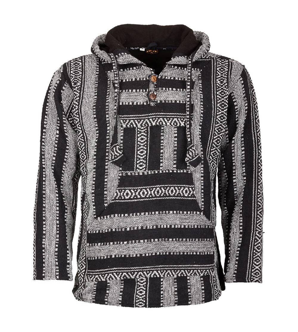 Kunst Und Magie Kunst Und Magie Nepal Baja Jerga Sweatshirt Poncho Mit Fleecefutter Kapuze