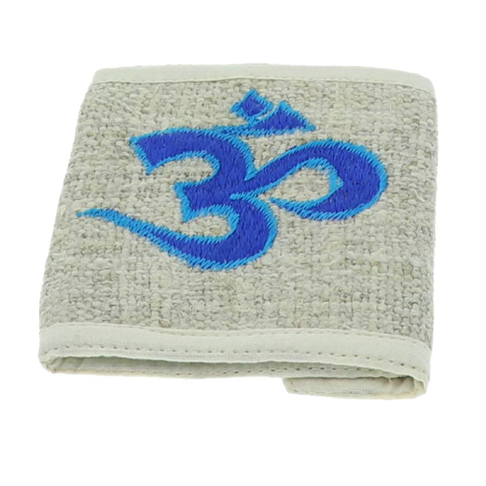 Kunst Und Magie Kunst und Magie Om Geldbeutel aus Hanf mit Klettverschluss