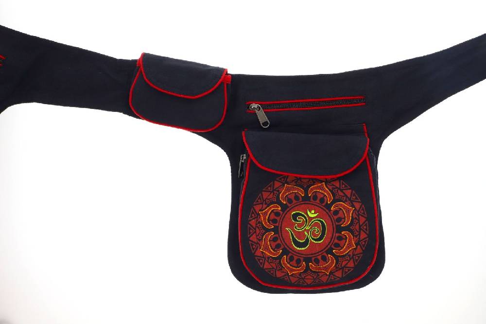 Kunst Und Magie KUNST UND MAGIE OM Mandala Doppel Bauchtasche Hüfttasche Mandala Gürteltasche Festivaltasche Sidebag