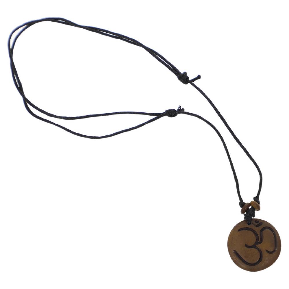 Kunst Und Magie Kunst Und Magie Om Manie Padme Hum Amulett Braun Ca. 3,5 Cm