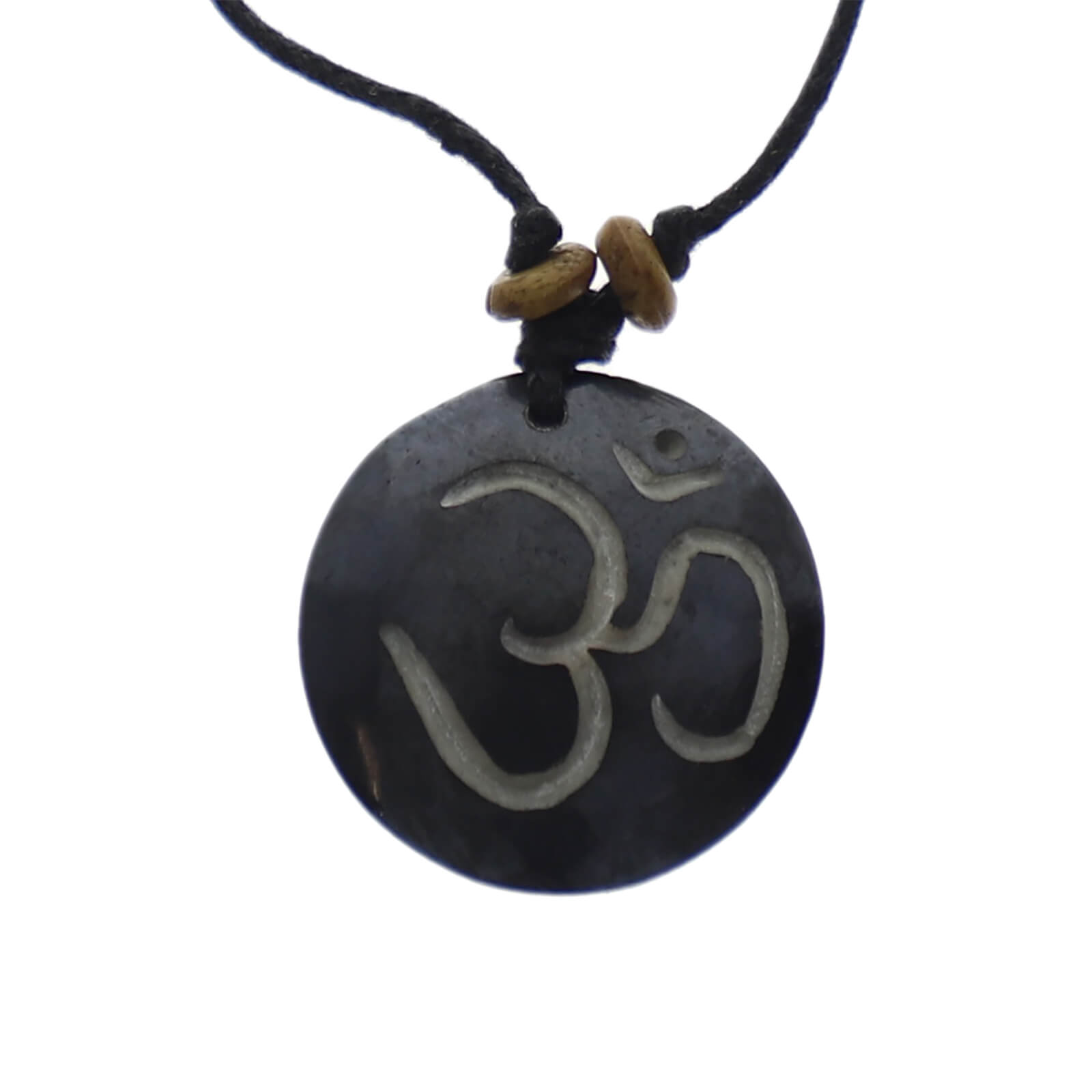Kunst Und Magie Kunst und Magie Om Manie Padme Hum Amulett schwarz ca. 3,5 cm
