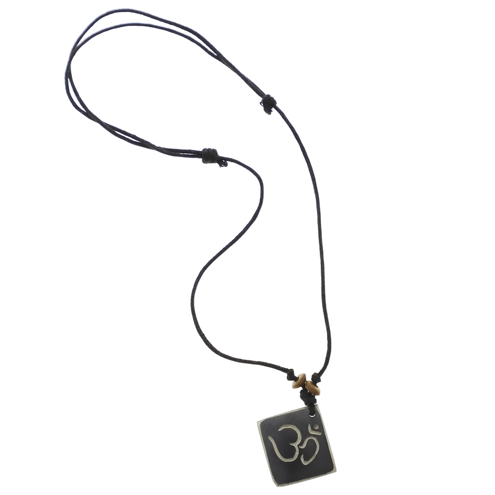 Kunst Und Magie Kunst Und Magie Om Manie Padme Hum Anhänger Amulett Schwarz Ca. 2,5 Cm