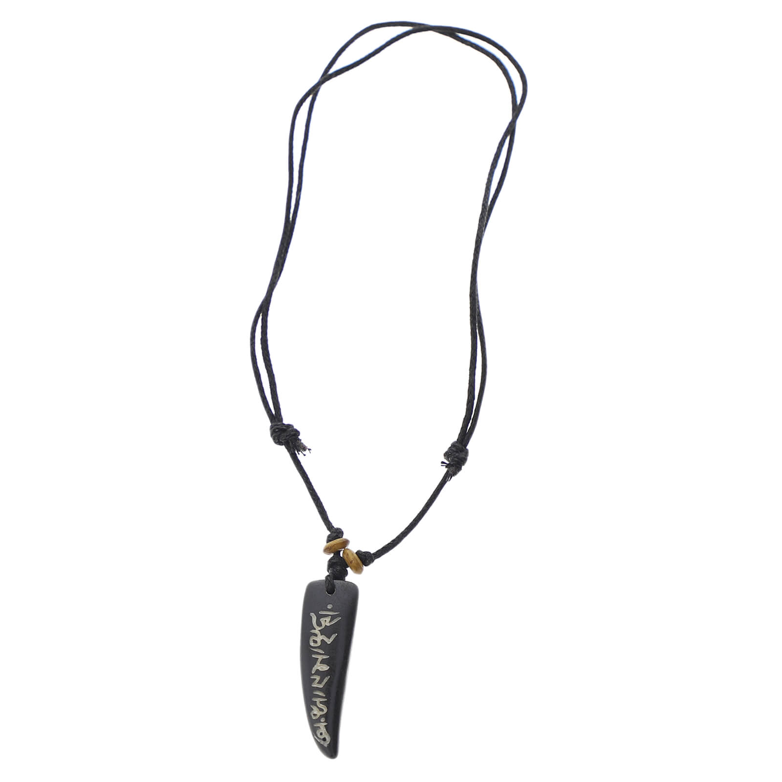 Kunst Und Magie Kunst Und Magie Om Manie Padme Hum Stab Anhänger Amulett Beige Ca. 3,6 Cm