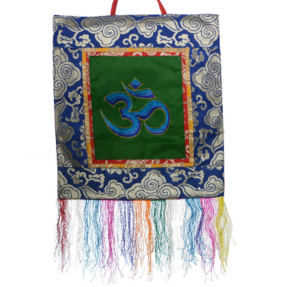 Kunst Und Magie Kunst Und Magie OM Tibet Wandschmuck Tanka Brokat Wandbehang