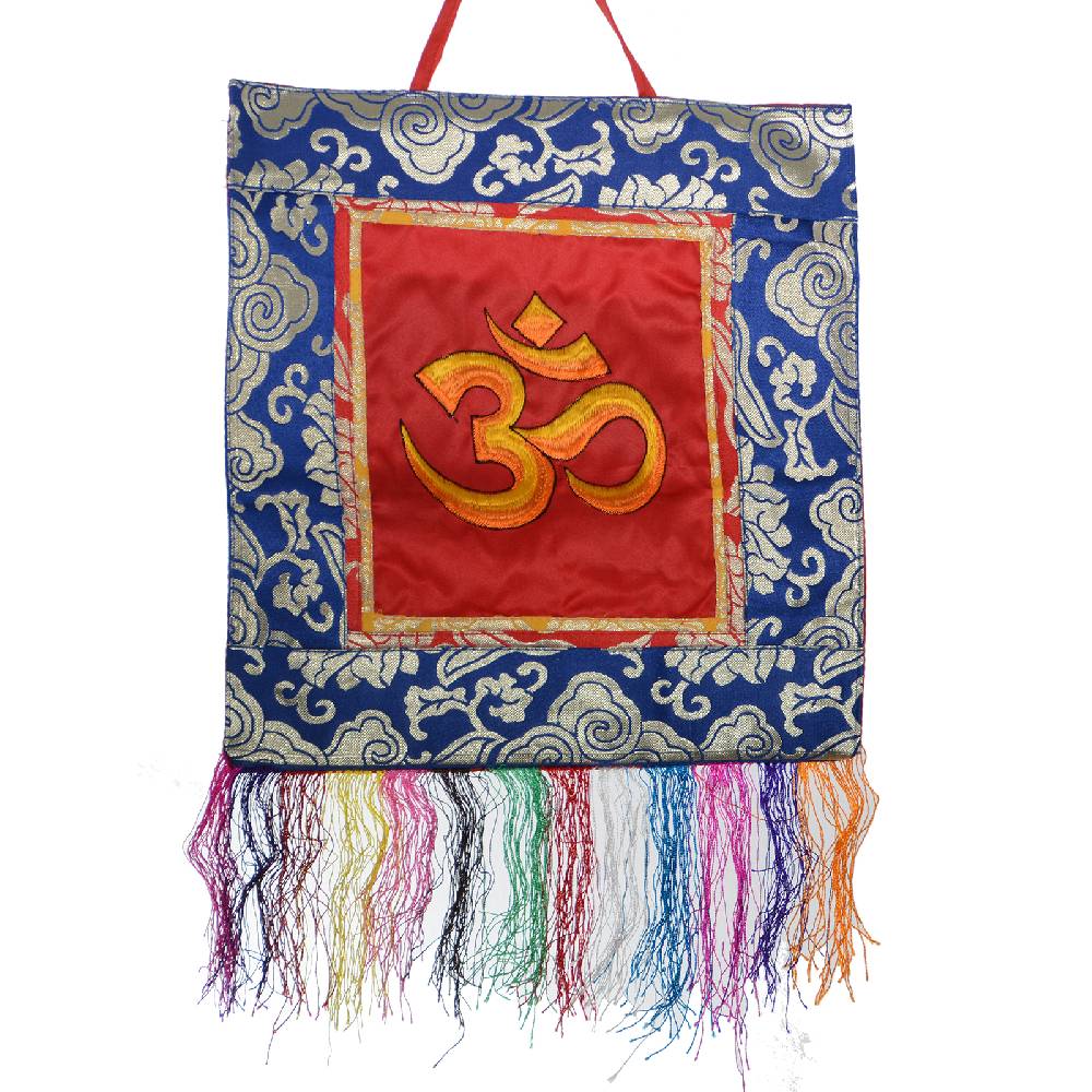 Kunst Und Magie Kunst Und Magie OM Tibet Wandschmuck Tanka Brokat Wandbehang