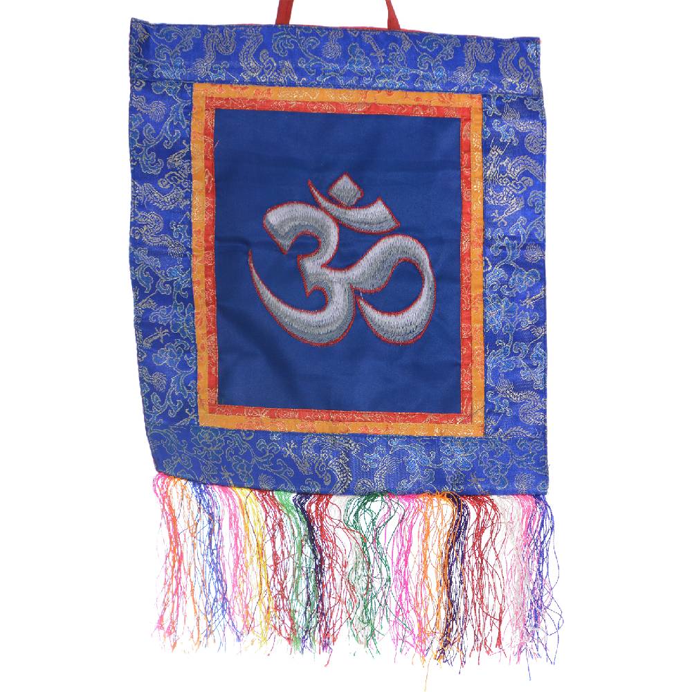 Kunst Und Magie Kunst Und Magie OM Tibet Wandschmuck Tanka Brokat Wandbehang
