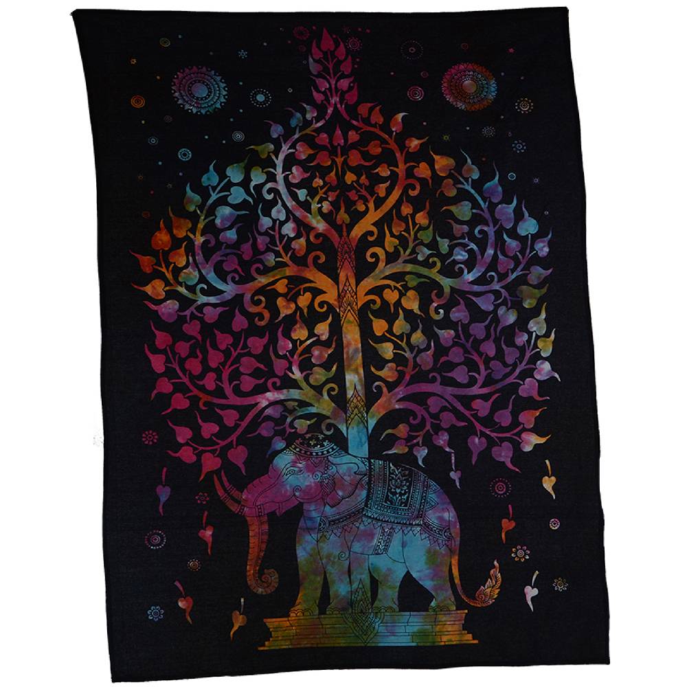 Kunst Und Magie Kunst Und Magie Poster Wandbehang Baum Des Lebens Und Elefant Ca. 103 X 73 Cm