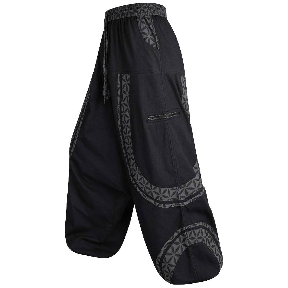 Kunst Und Magie Kunst und Magie Psy Goa Cargo Freizeit Haremshose Baggy Baumwolle Unisex- Für Sie und Ihn