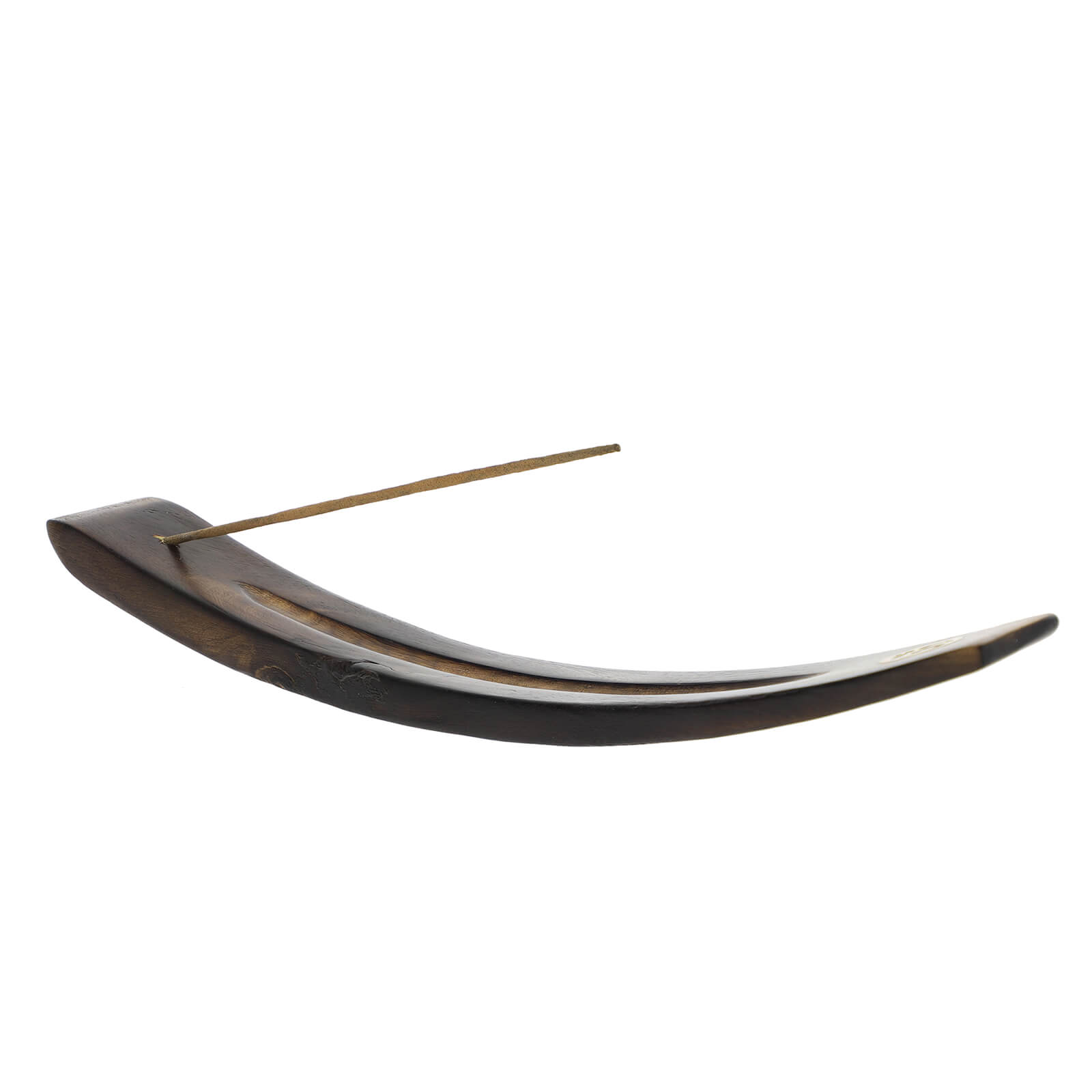 Kunst Und Magie Kunst Und Magie Räucherstäbchenhalte Gebogen Aus Holz Mit Om Symbol