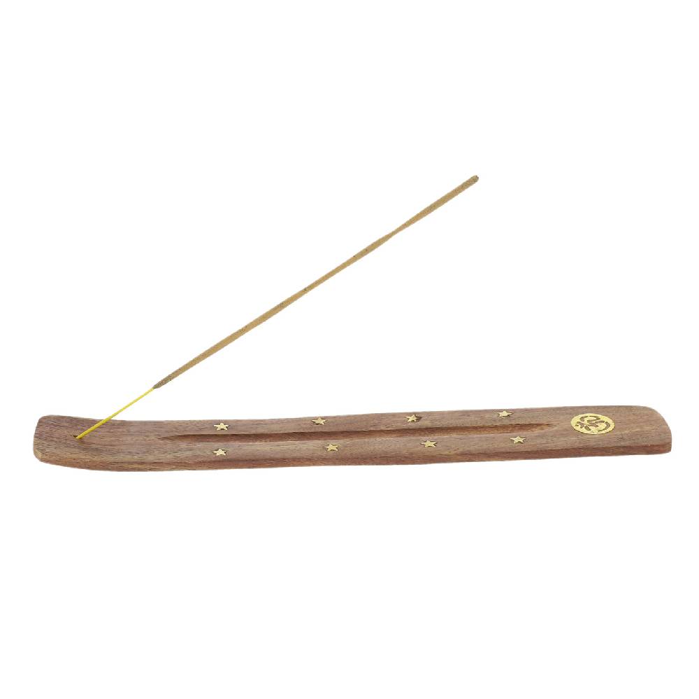 Kunst Und Magie Kunst Und Magie Räucherstäbchenhalter Aus Holz Mit Om Symbol