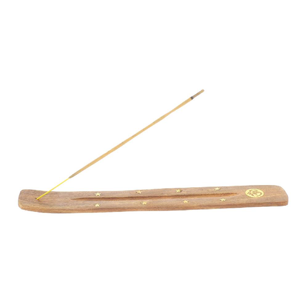 Kunst Und Magie Kunst Und Magie Räucherstäbchenhalter Aus Holz Mit Om Symbol