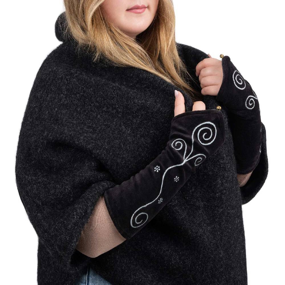 Kunst Und Magie Kunst Und Magie Samt Armstulpen Stulpen Handwärmer Armlinge Boho Handschuhe