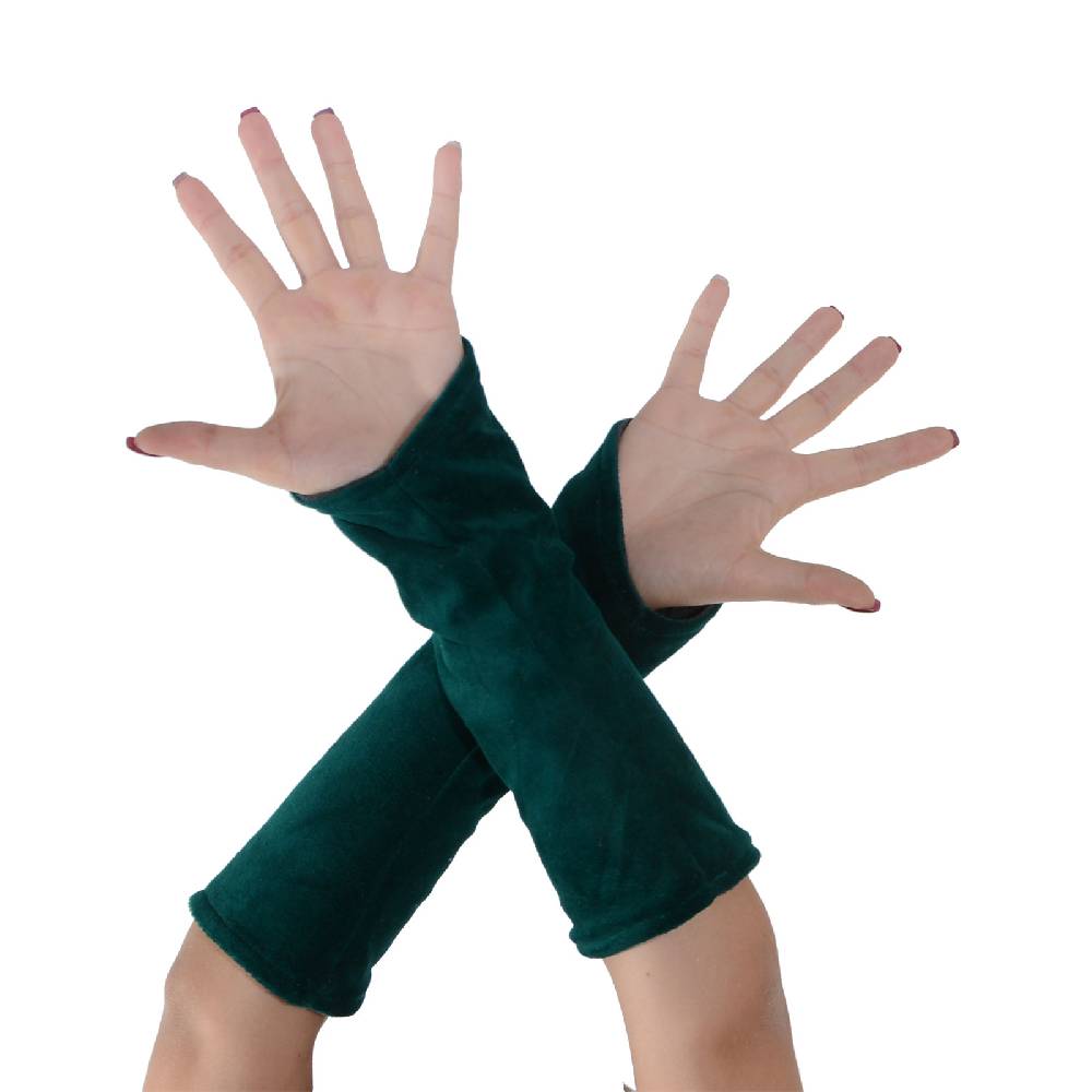 Kunst Und Magie Kunst Und Magie Samt Armstulpen Stulpen Handwärmer "Mandala Muster" Handschuhe