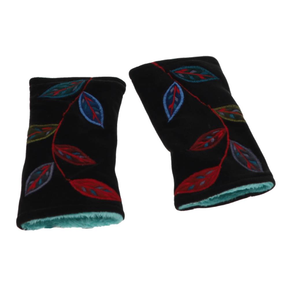 Kunst Und Magie Kunst Und Magie Samt Armstulpen Wendbare Stulpen Handwärmer 2in1