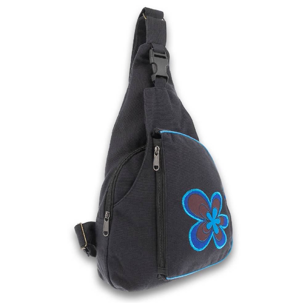 Kunst Und Magie Kunst und Magie Slingbag Hippie Goa Bodybag Schultertasche Flower Rucksack M