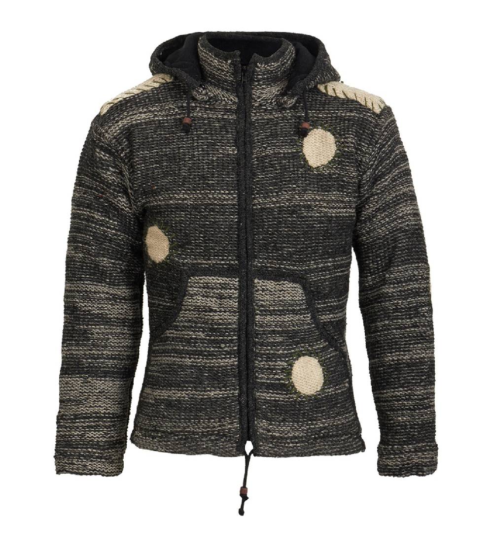 Kunst Und Magie Kunst Und Magie Strickjacke Mit Fleecefutter Strickpullover