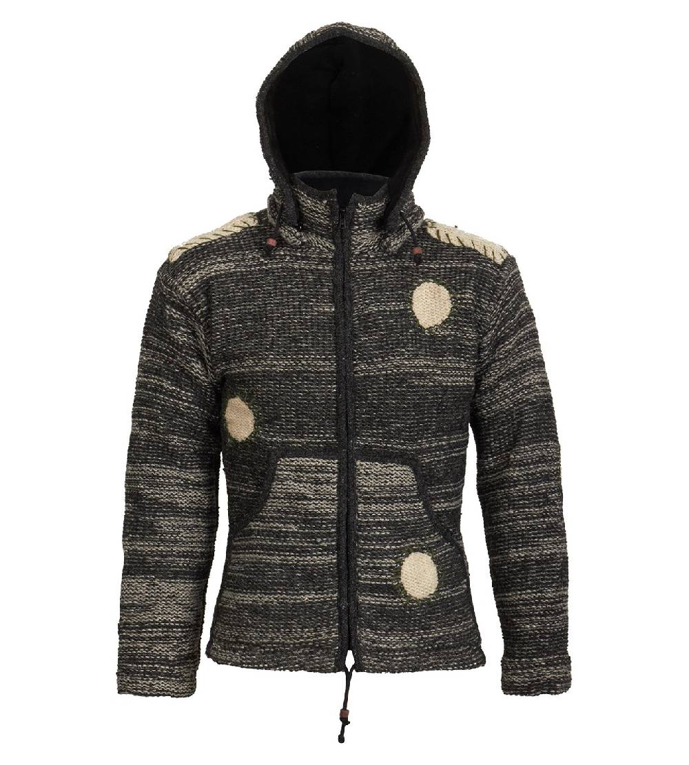 Kunst Und Magie Kunst Und Magie Strickjacke Mit Fleecefutter Strickpullover