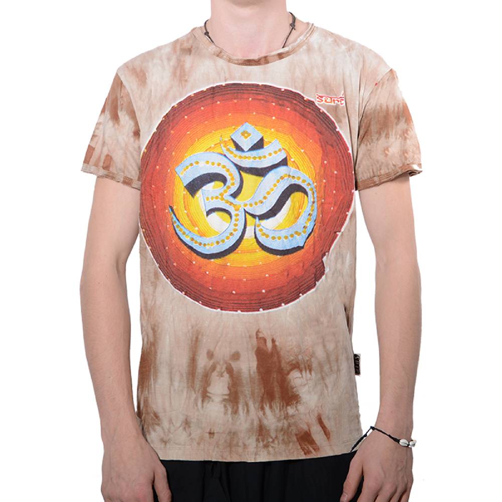 Kunst Und Magie Kunst und Magie Sure 70er Retro T-Shirt OM im Batik Look