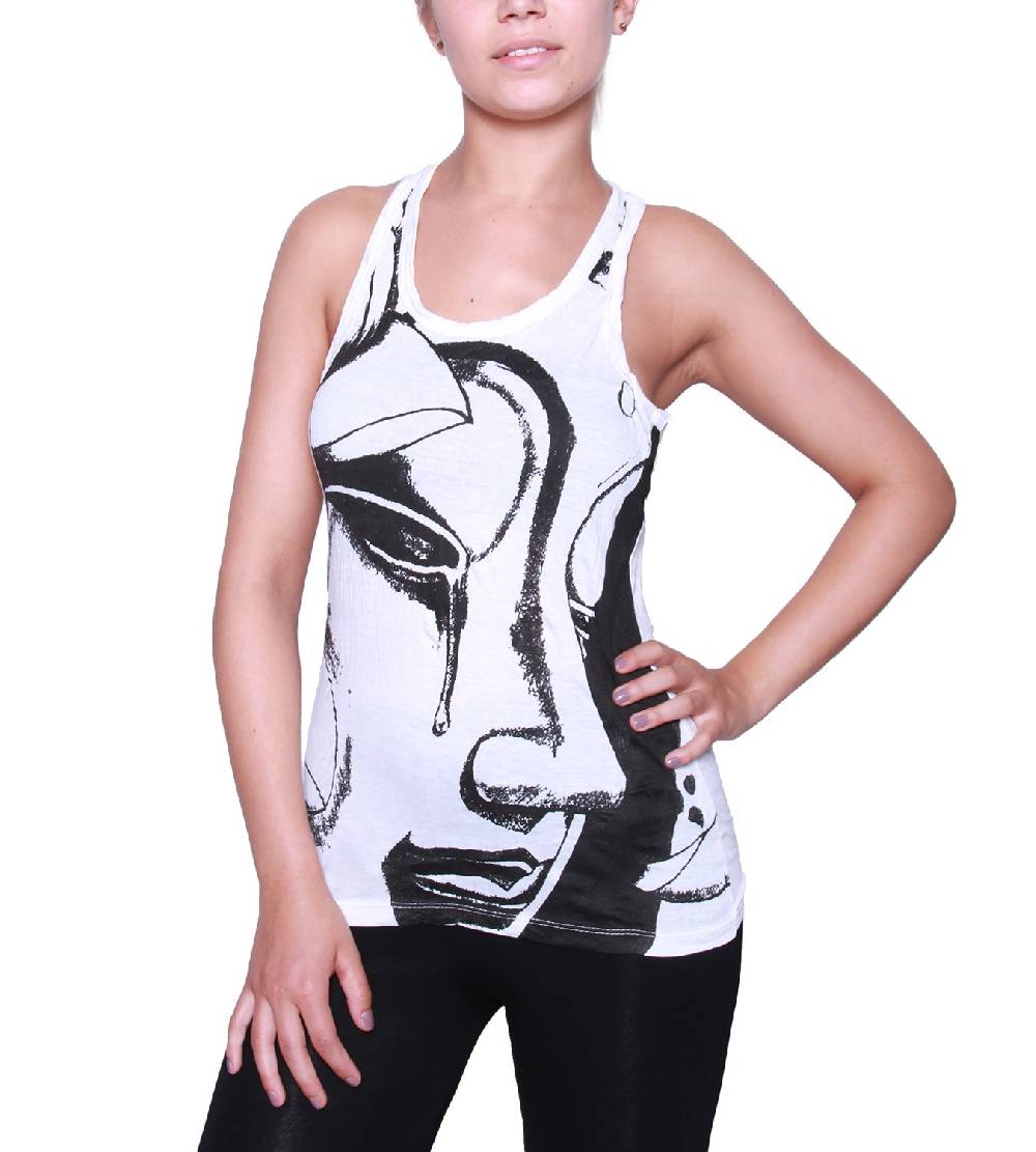 Kunst Und Magie Kunst und Magie Sure Crying Buddha Träne 70er Retro Trägertop T-Shirt