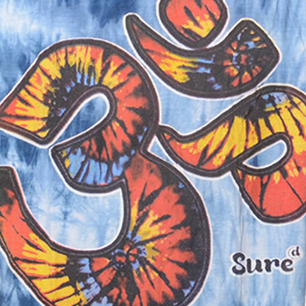 Kunst Und Magie Kunst Und Magie Sure Herren Buntes 70er Retro Hippie T-Shirt OM Im Batiklook