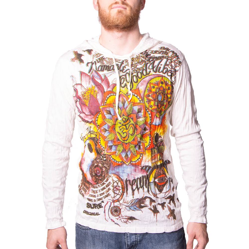 Kunst Und Magie Kunst Und Magie Sure Hoody Kapuzen Shirt Mit "Om Im Lotus" Motiv